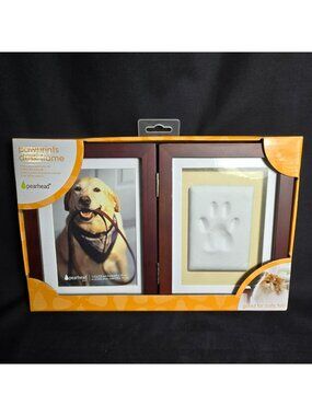 Pearhead Pawprints Desk Frame Pet Keepsake Dog Cat Photo Paw Print New